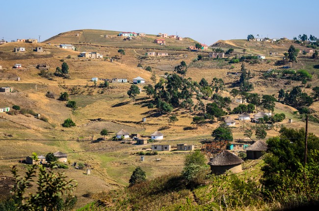 Village dans le KwaZulu-Natal, Afrique du Sud