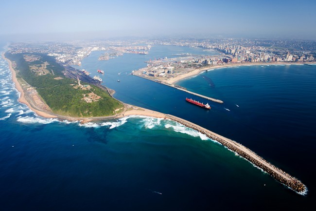 Vue aérienne de la ville de Durban, Afrique du Sud
