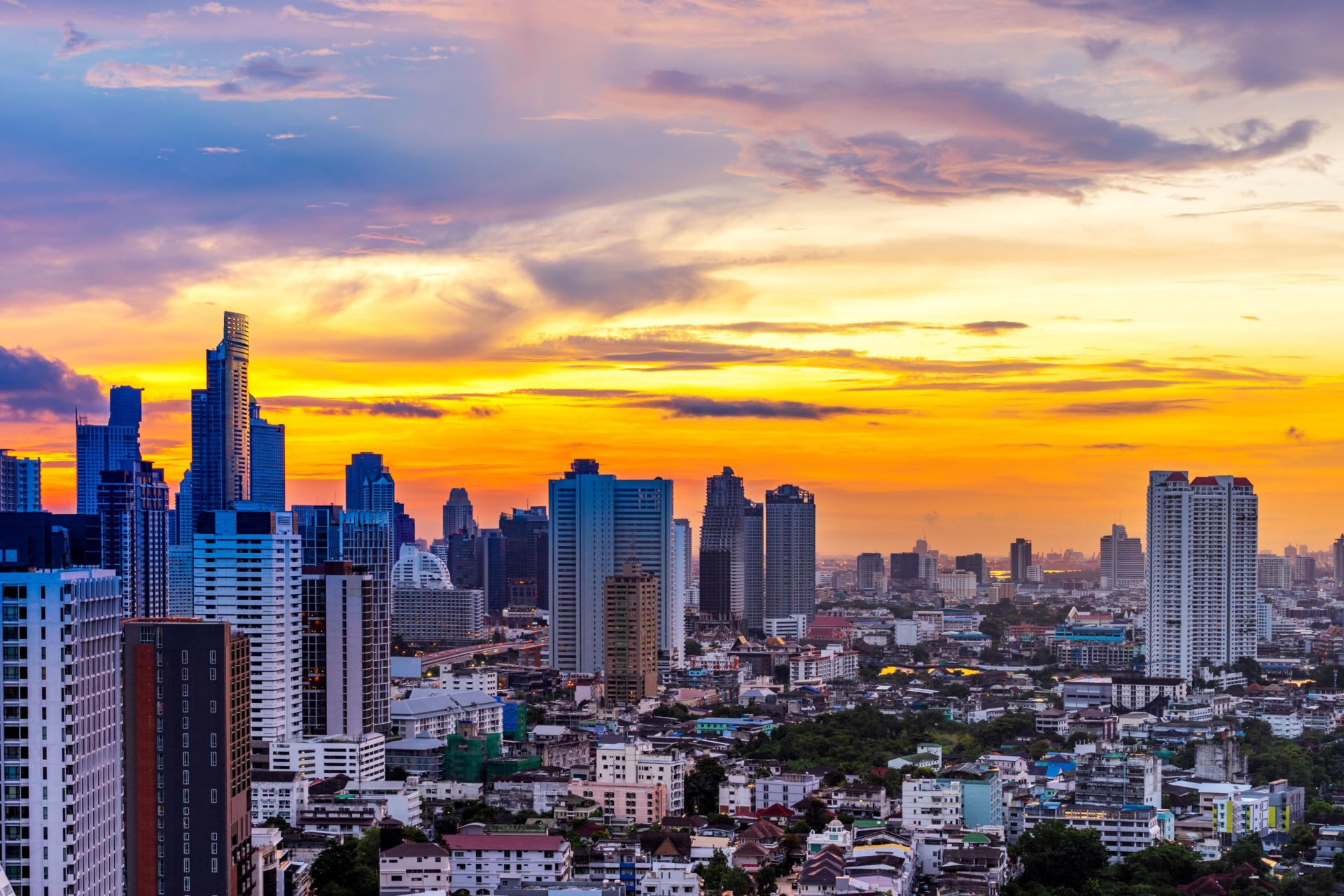 johannesburg-gratte-ciel-coucher-de-soleil